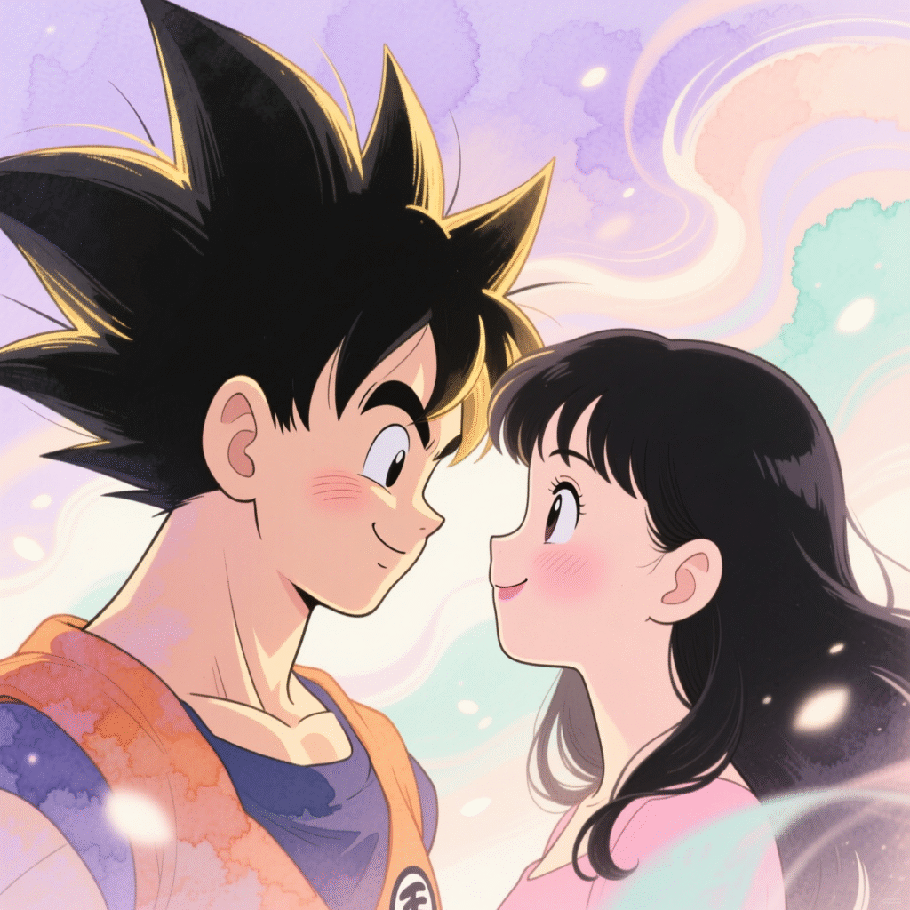 Forever Together – Goku & Chi-Chi Couple Art