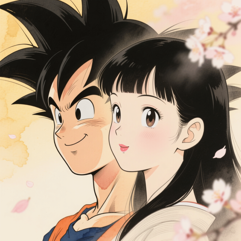 Forever Together – Goku & Chi-Chi Couple Art