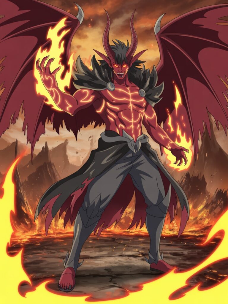 The Demon King's Fury-An Original Character Art