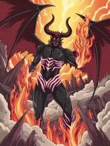 The Demon King's Fury-An Original Character Art