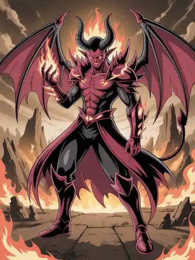 The Demon King's Fury-An Original Character Art
