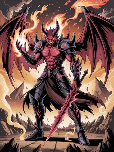 The Demon King's Fury-An Original Character Art