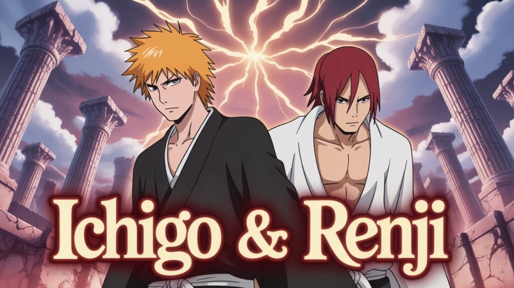 Anime Digital Art: Ichigo, Renji, & Rukia - Bleach Manga Style Banner