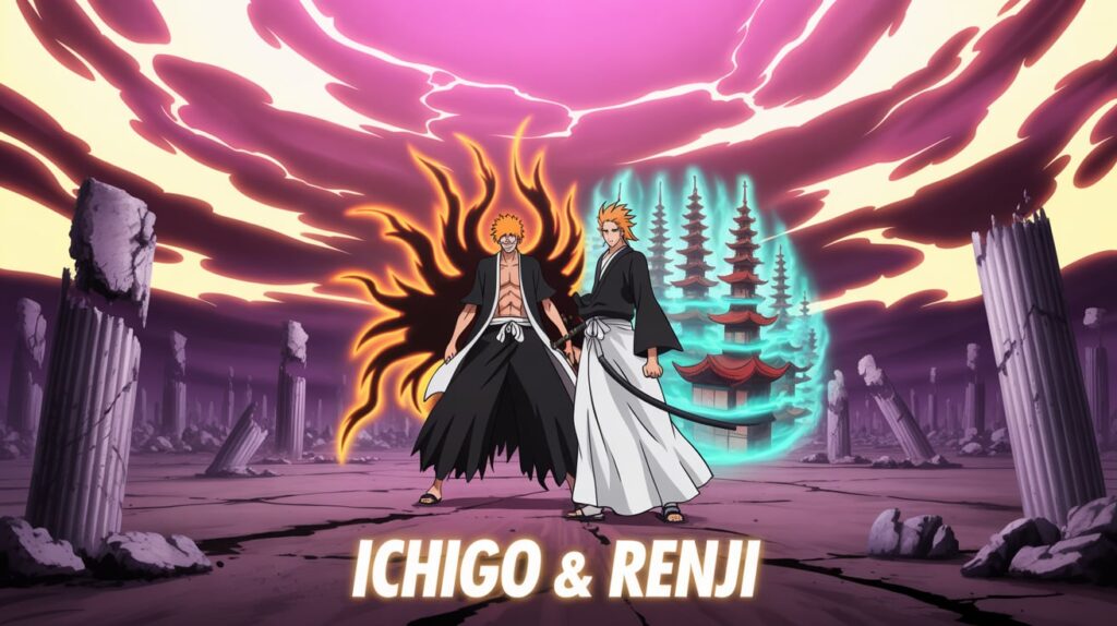 Anime Digital Art: Ichigo, Renji, & Rukia - Bleach Manga Style Banner