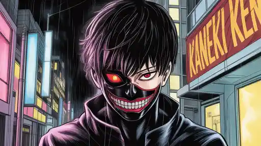 Tokyo Ghoul: A Dark Anime Digital Art of Duality