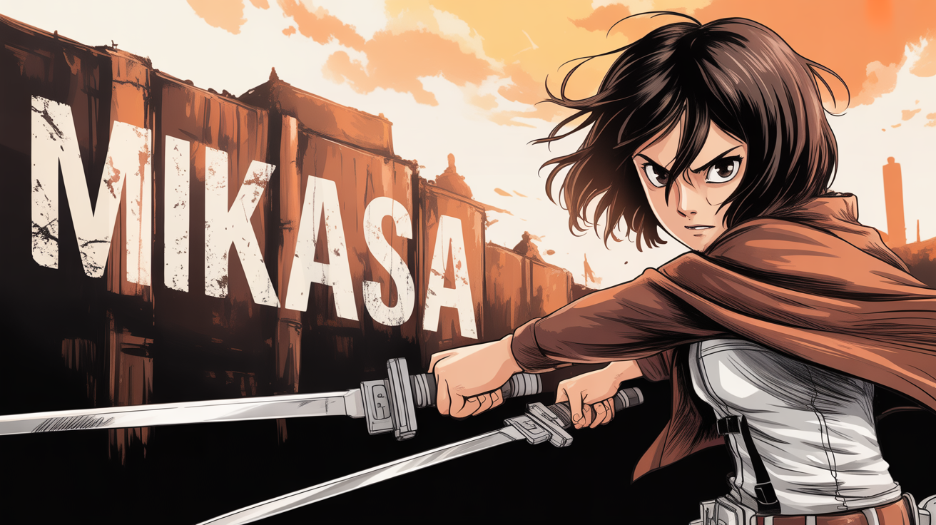 Mikasa Ackerman Warrior Banner – Unbreakable Resolve