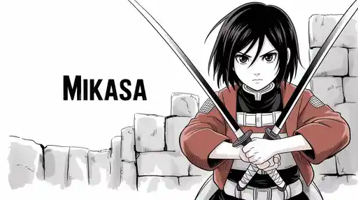 Mikasa Ackerman Warrior Banner – Unbreakable Resolve