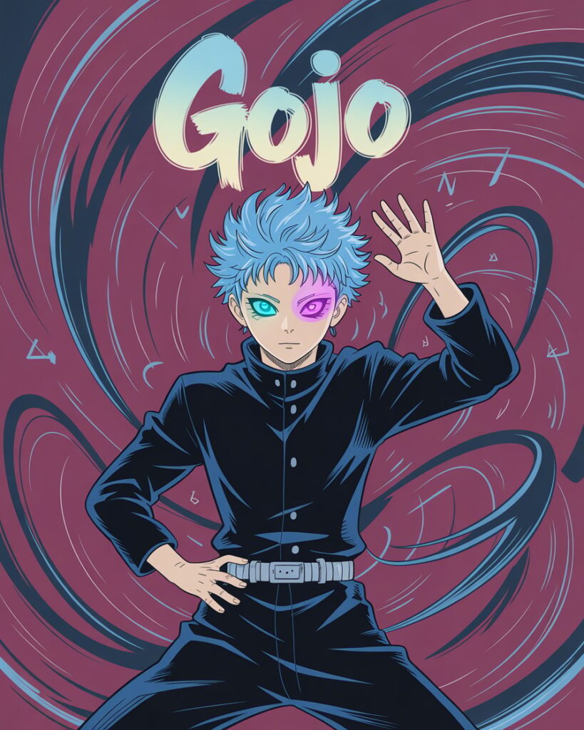 Gojo PFP – Neon Infinity Style
