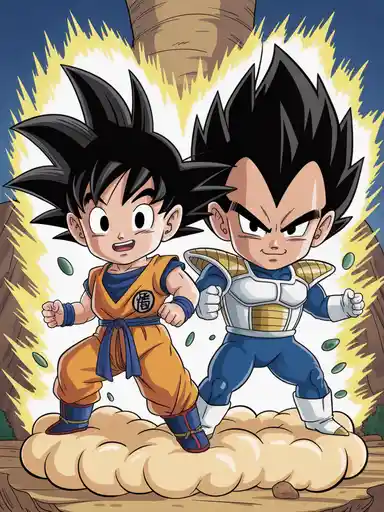 "Chibi Saiyan Showdown"