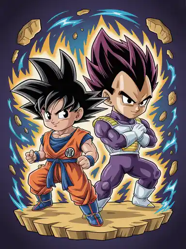 "Chibi Saiyan Showdown"