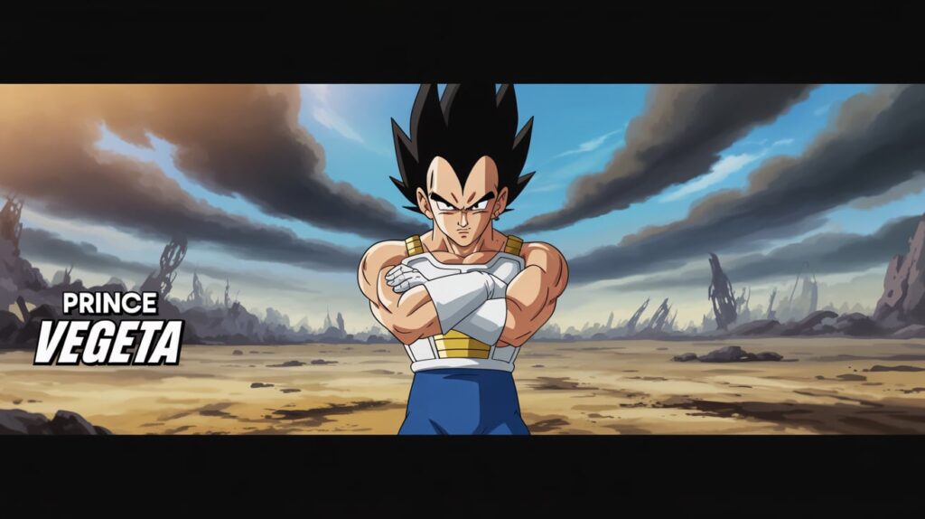 Iconic Anime Style Prince Vegeta Banner