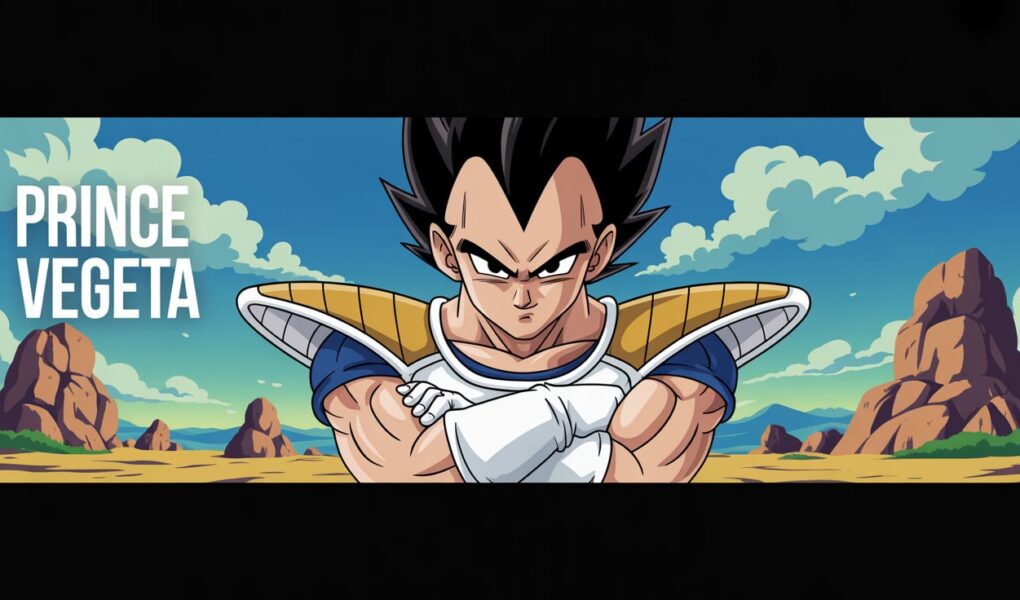 Iconic Anime Style Prince Vegeta Banner
