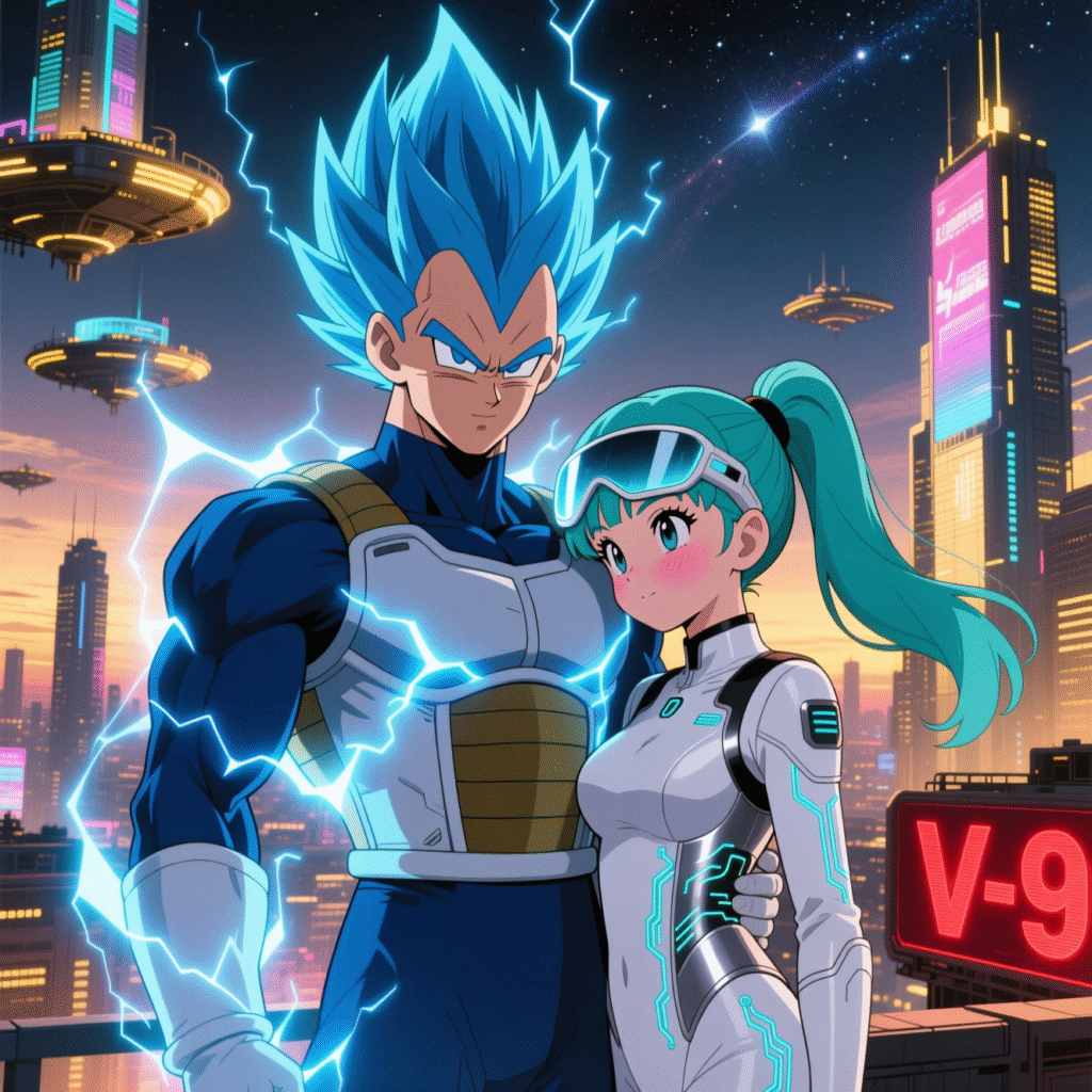 Vegeta and Bulma Couple Art – Eternal Guardians