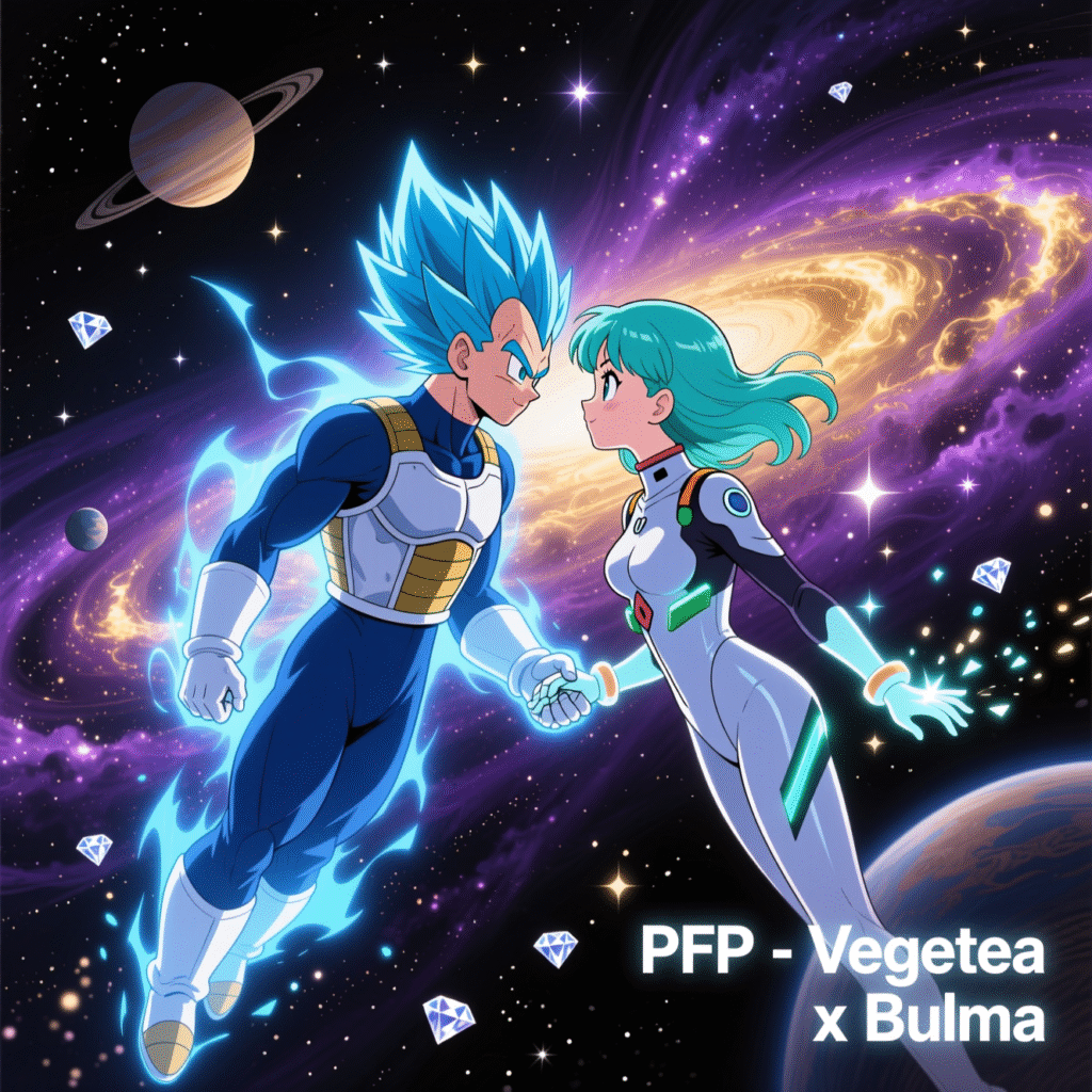 Vegeta and Bulma Couple Art – Eternal Guardians