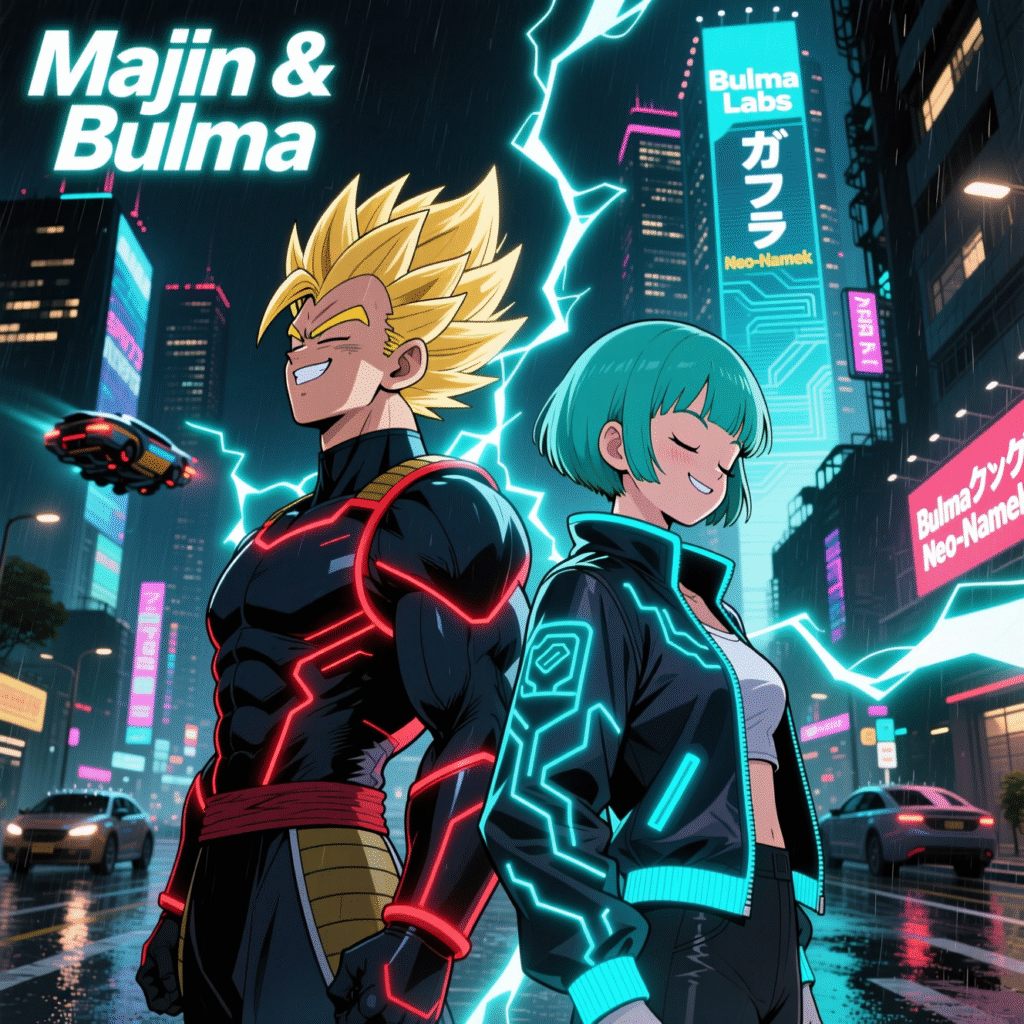 Vegeta and Bulma Couple Art – Eternal Guardians
