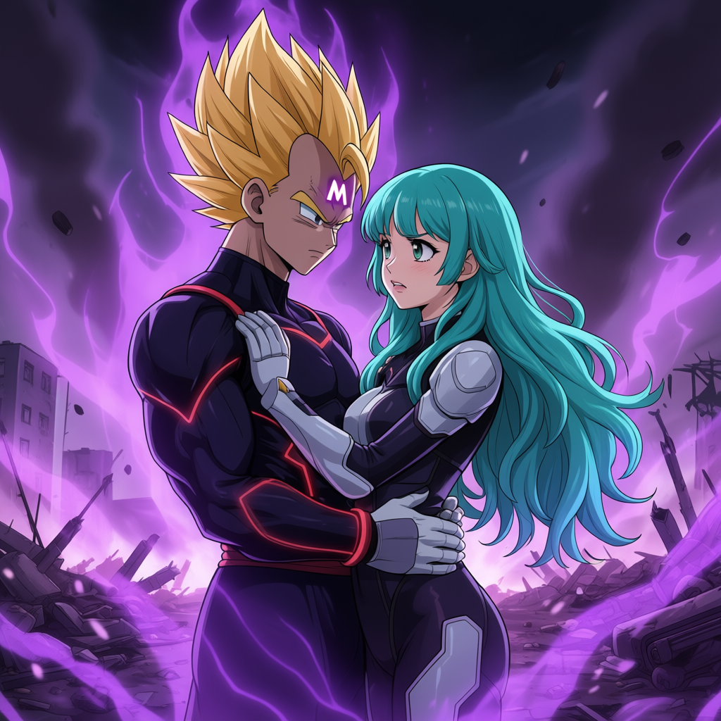 Vegeta and Bulma Couple Art – Eternal Guardians