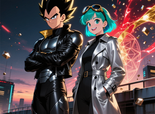 Vegeta and Bulma Couple Art – Eternal Guardians