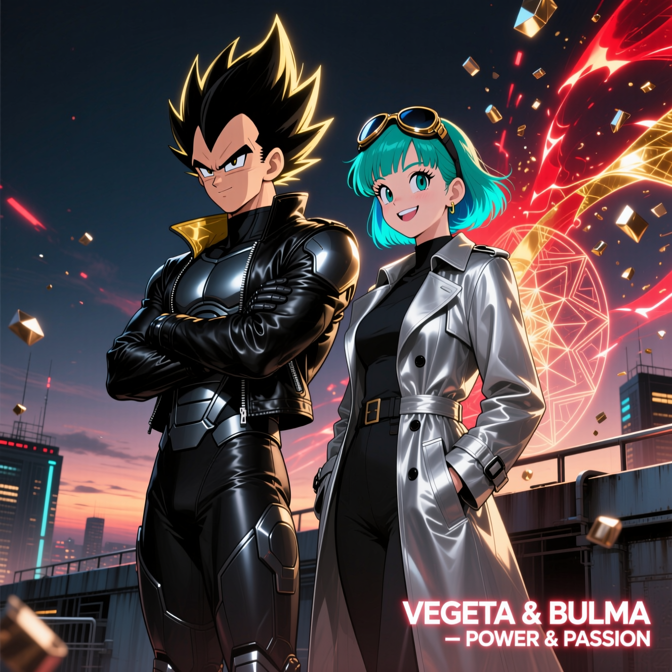 Vegeta and Bulma Couple Art – Eternal Guardians