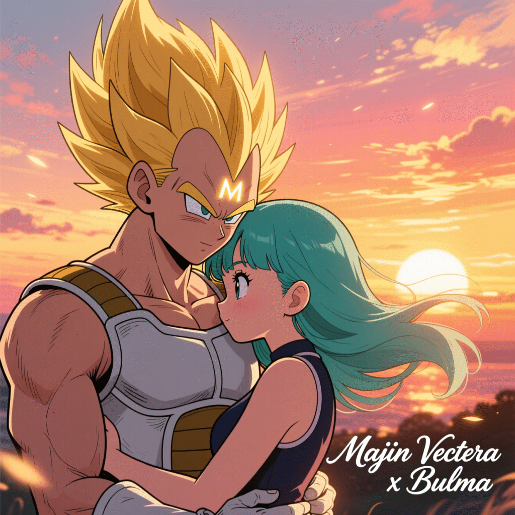 Vegeta and Bulma Couple Art – Eternal Guardians