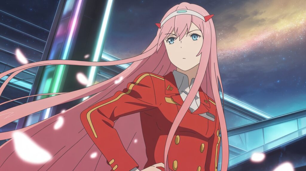 Zero Two Wallpaper – Beautiful Darling in the FranXX Anime Art