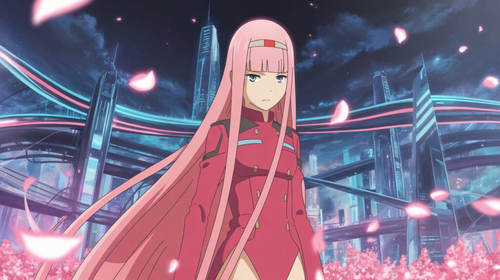 Zero Two Wallpaper – Beautiful Darling in the FranXX Anime Art