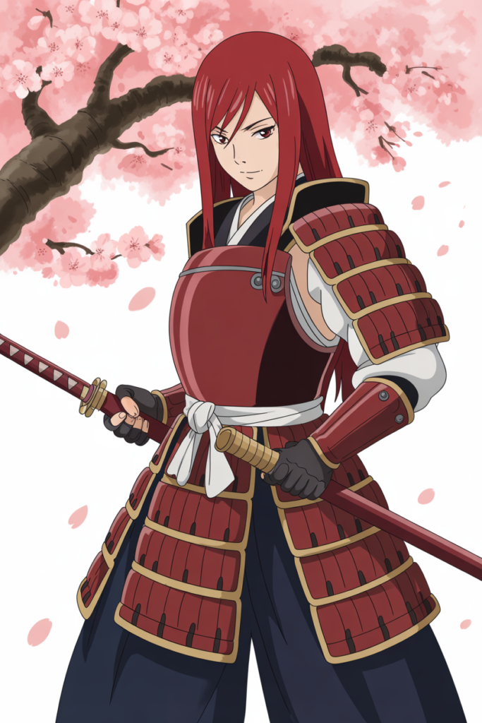 Crimson Samurai – Erza Scarlet Fanart