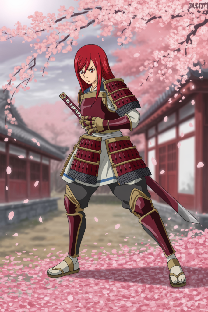 Crimson Samurai – Erza Scarlet Fanart