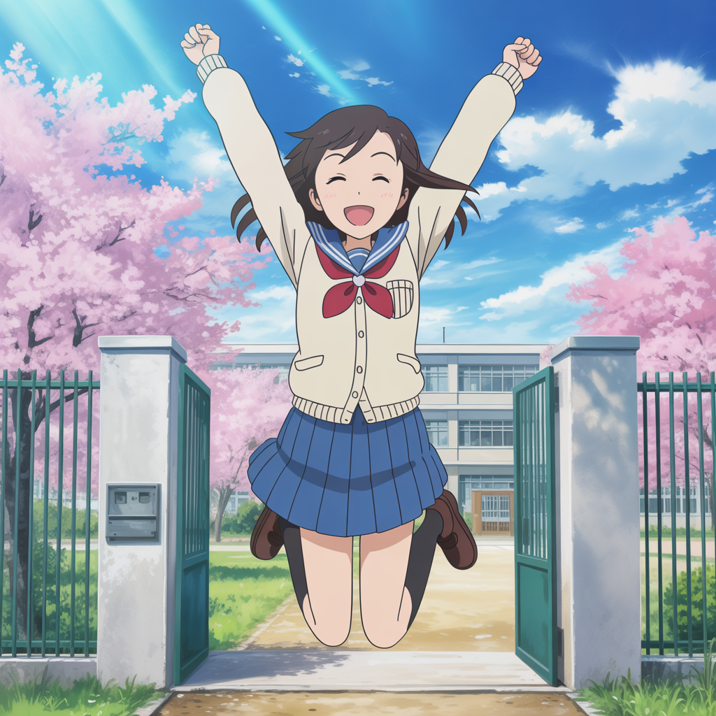 SakuraJump Schoolgirl Character Art