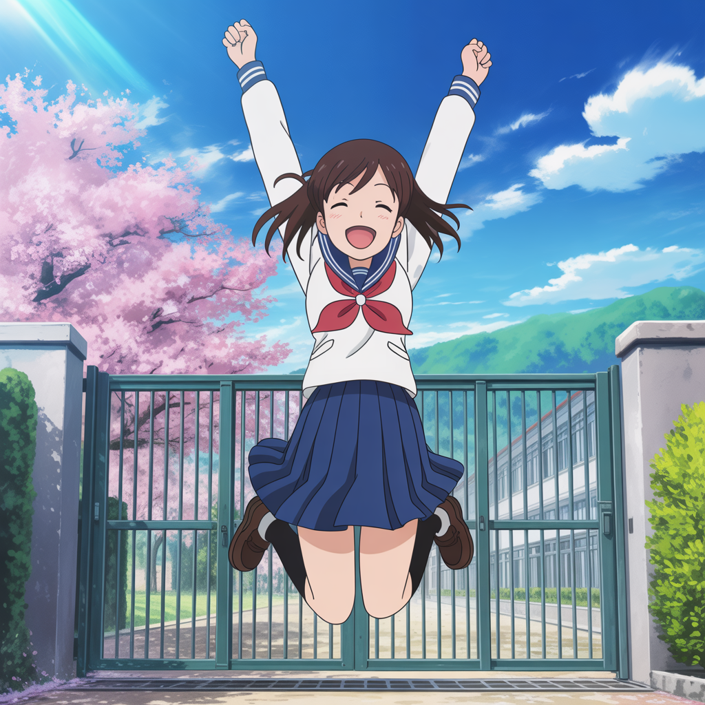 SakuraJump Schoolgirl Character Art