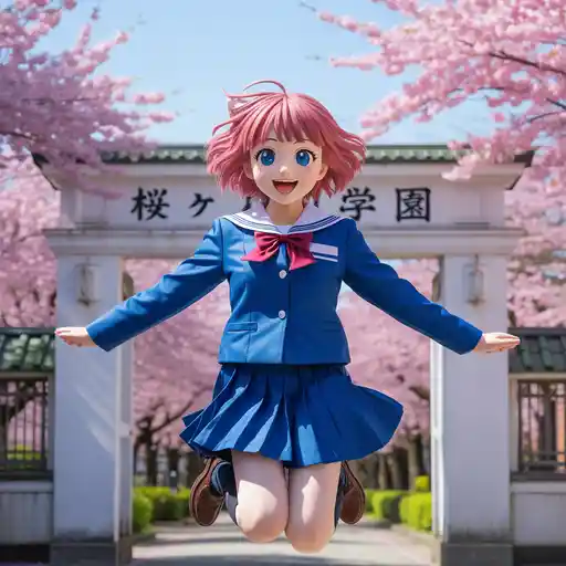 SakuraJump Schoolgirl Character Art