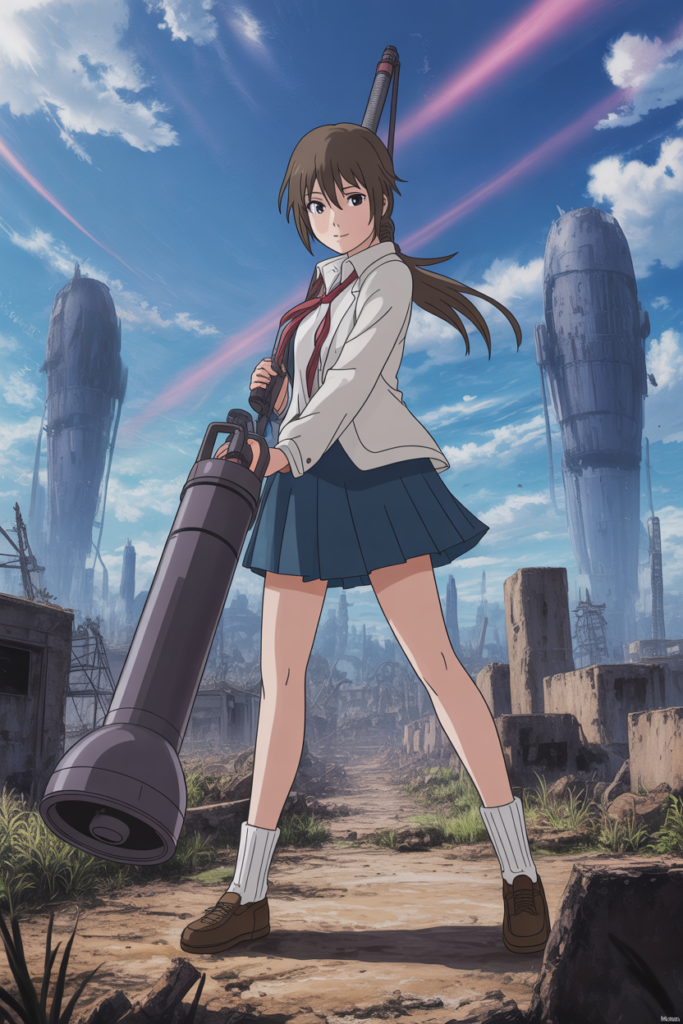 Shizuku Murasaki Fanart – Silent Warrior in the Wastelands