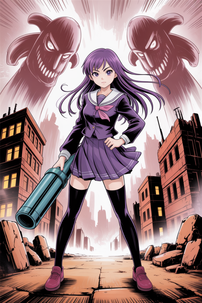 Shizuku Murasaki Fanart – Silent Warrior in the Wastelands