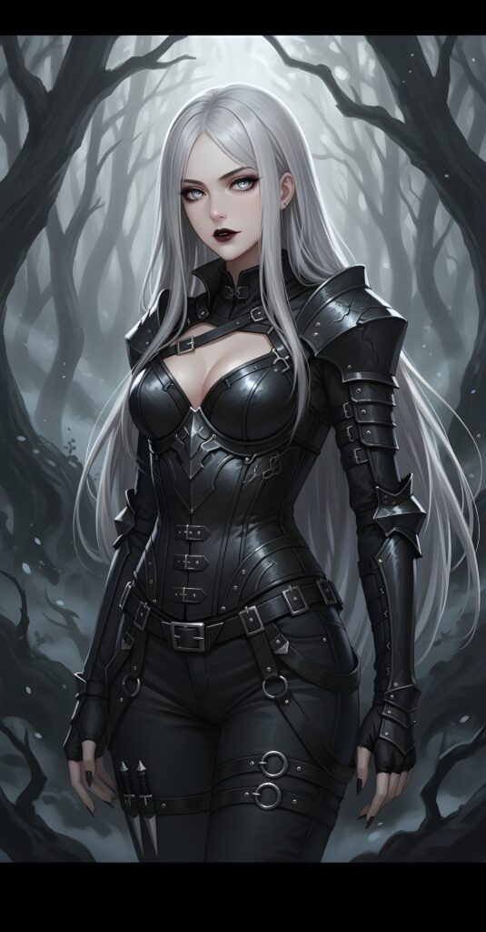 Dark Elegance | Gothic Warrior Character Art