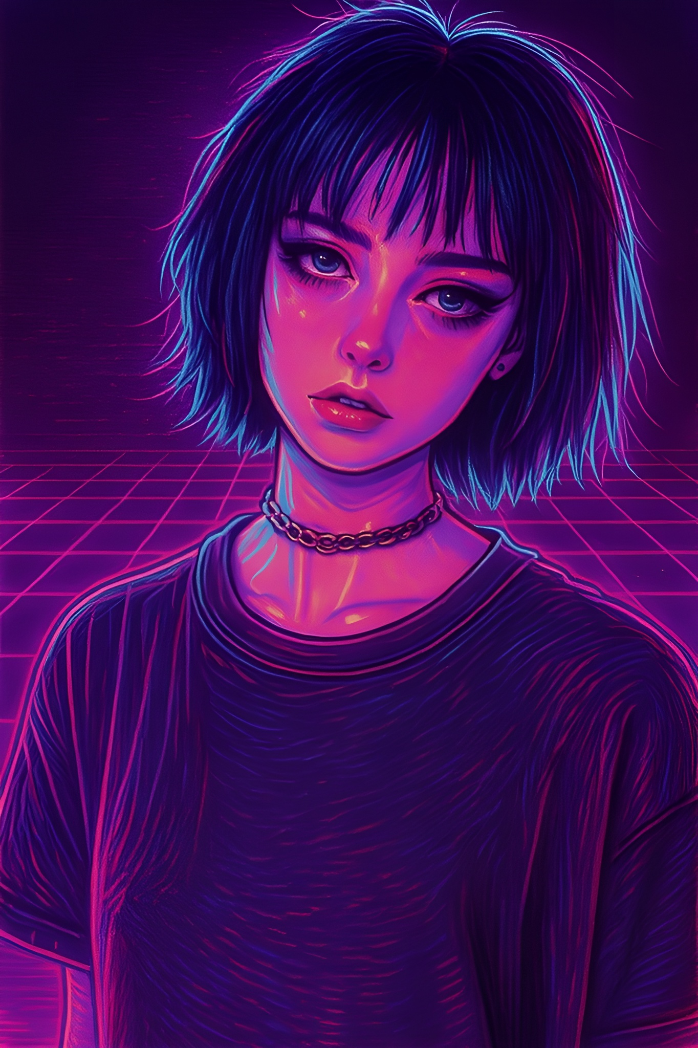 Digital Dreamer — The Neon Soul of Fantasy Fan Art