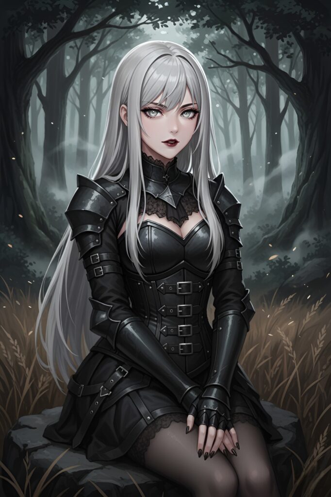 Dark Elegance | Gothic Warrior Character Art