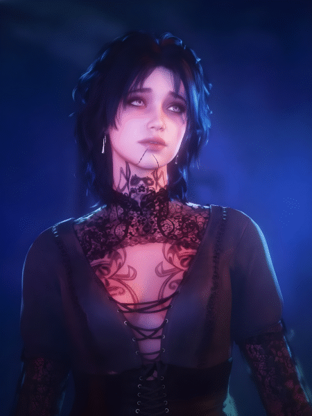 Moonlit Veil: Shadowheart Aesthetic Character Art