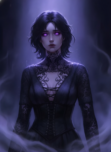 Moonlit Veil: Shadowheart Aesthetic Character Art