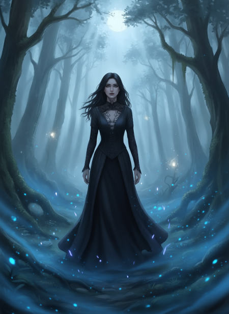 Moonlit Veil: Shadowheart Aesthetic Character Art