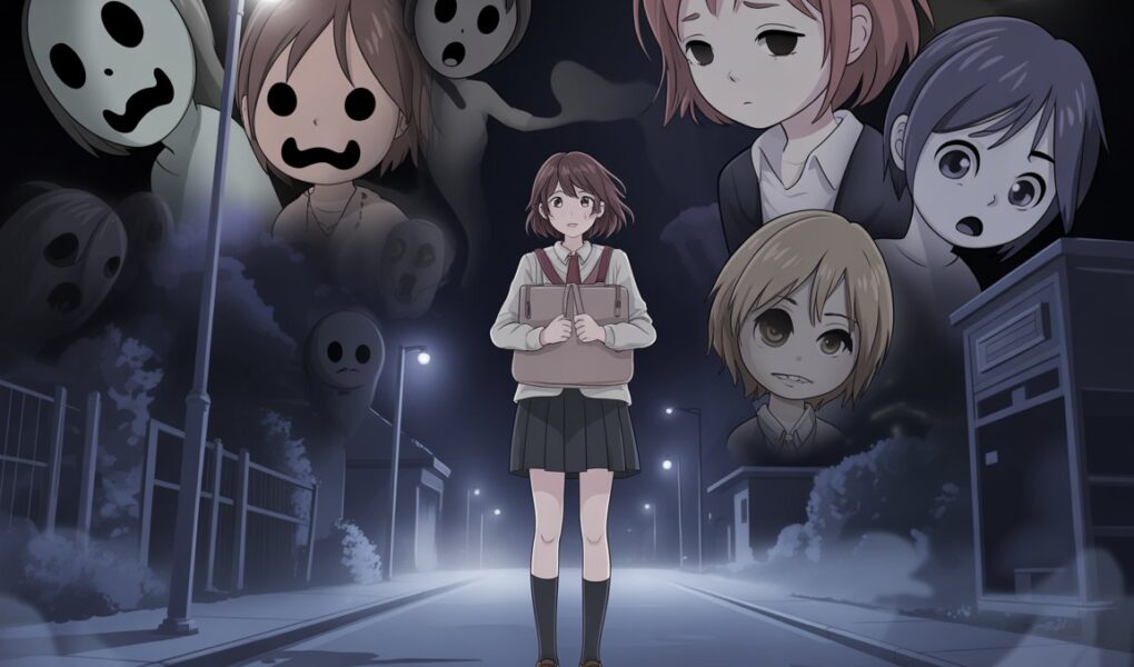 horror anime about girl who can see ghosts