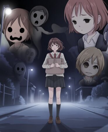 horror anime about girl who can see ghosts