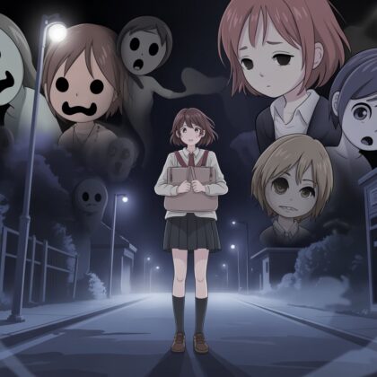 horror anime about girl who can see ghosts
