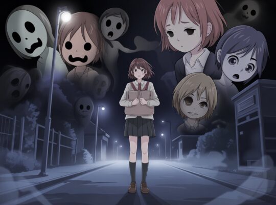 horror anime about girl who can see ghosts